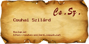 Csuhai Szilárd névjegykártya